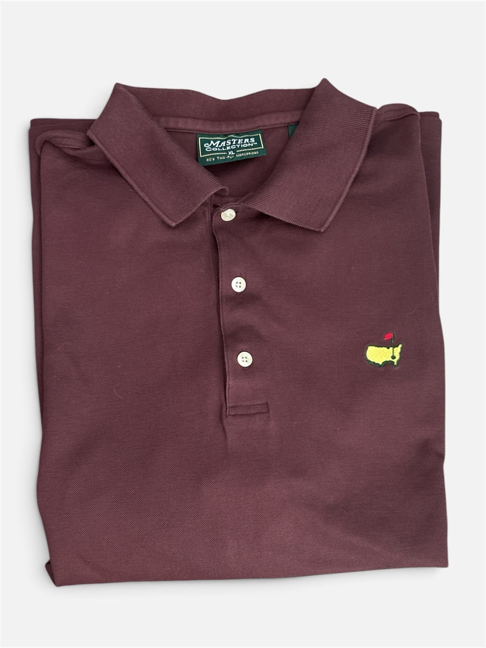 Masters Collection Men's Polo Shirt - Maroon Red Size XL